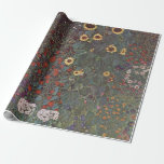 Landtuin met zonnebloemen door Gustav Klimt Cadeaupapier<br><div class="desc">Gustav Klimt - Art Nouveau Artist</div>