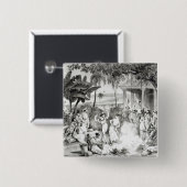 Landu Dance Vierkante Button 5,1 Cm (Voorkant /achterkant)