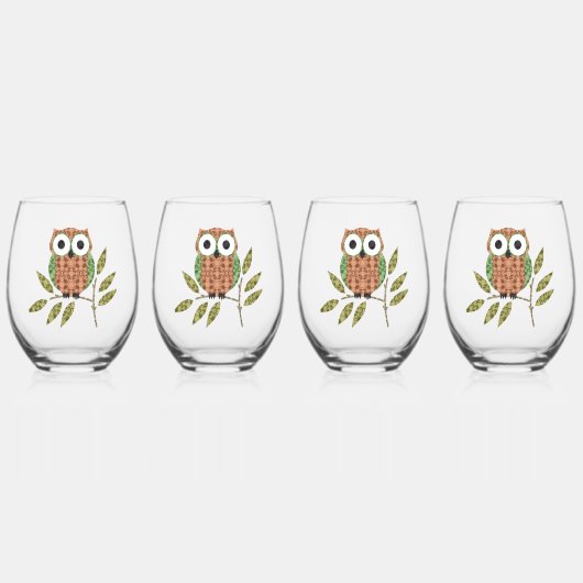 landuil wijnglas zonder voet (Voorkant)