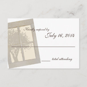 Landvenster Pane Weddenschap RSVP Kaartje