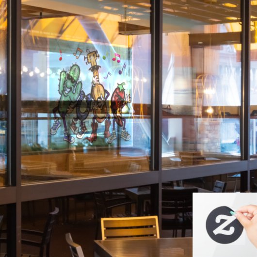 Landvenster vastklikken raamsticker (Restaurant Raam)
