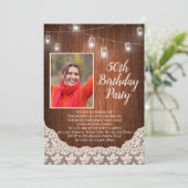  landverlichting 50ste verjaardagsfeestfoto kaart (Staand voorkant)