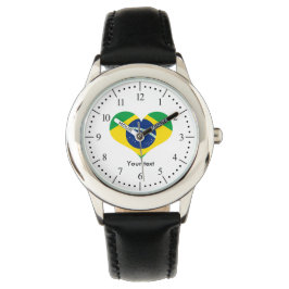 Landvlag Brazilië Horloge