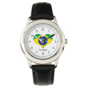 Landvlag Brazilië Horloge