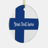 Landvlag Finland kerstboomfoto Keramisch Ornament (Rechts)