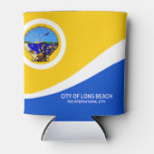 Landvlag Long Beach (Californië) Blikjeskoeler (Voorkant)