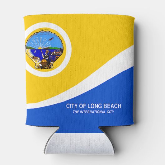 Landvlag Long Beach (Californië) Blikjeskoeler (Achterkant)