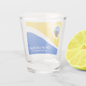 Landvlag Long Beach Shot Glas (Achterkant)