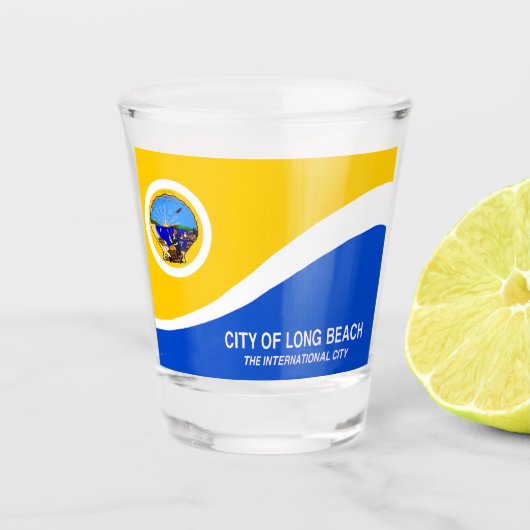 Landvlag Long Beach Shot Glas (Voorkant)