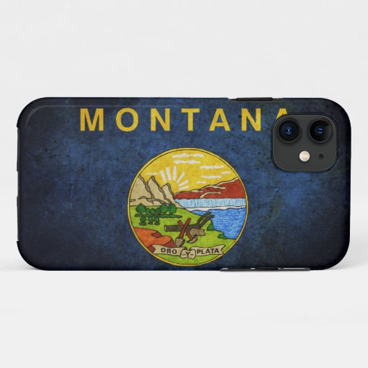 Landvlag Montana Case-Mate iPhone Case (Achterkant (horizontaal))