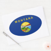 Landvlag Montana Ovale Sticker (Envelop)