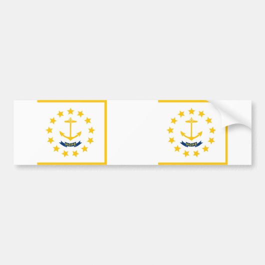 Landvlag Rhode Island Bumpersticker (Voorkant)