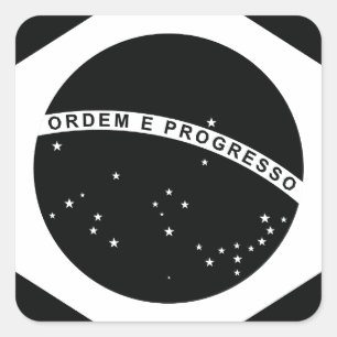 Landvlag van Black Brazilië Vierkante Sticker