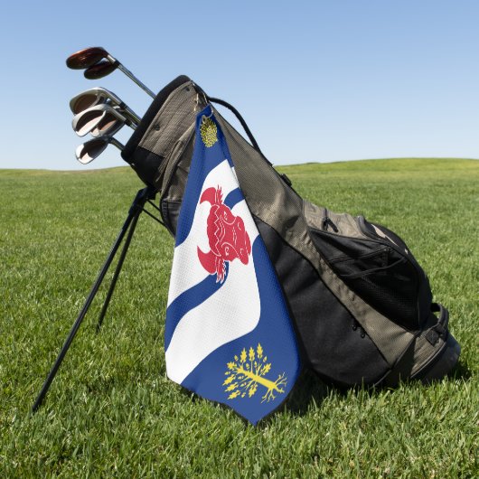 Landvlag van Oxfordshire Golfhanddoek (Groen)