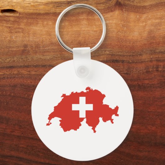 Landvlag Zwitserland Sleutelhanger (Voorkant)