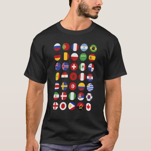 Landvlaggen Internationale wereldvlaggen T-shirt (Voorkant)