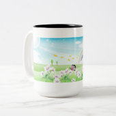 Landvlucht Tweekleurige Koffiemok (Voorkant links)