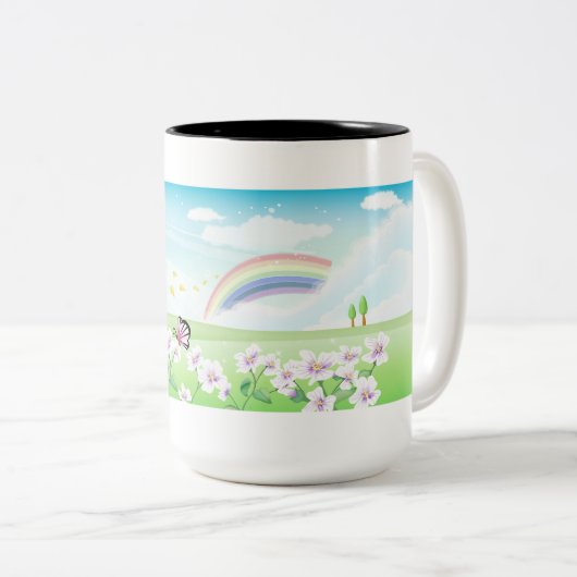 Landvlucht Tweekleurige Koffiemok (Voorkant rechts)