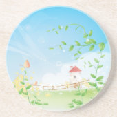 Landvlucht Zandsteen Onderzetter (Voorkant)