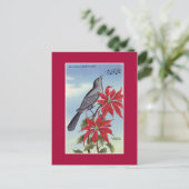 Landvogel van Florida en bloem (spotvogel) Briefkaart (Staand voorkant)