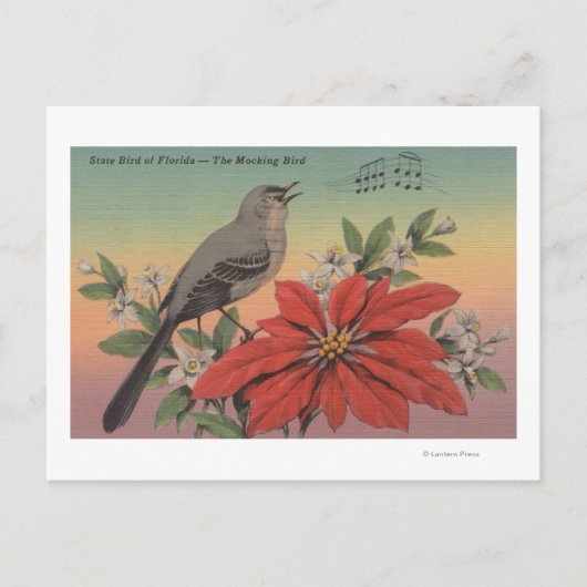 Landvogel van FloridaMocking BirdFlorida Briefkaart (Voorkant)