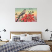 Landvogel van FloridaMocking BirdFlorida Canvas Afdruk (Insitu (Slaapkamer))