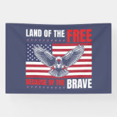 Landvrije dappere arend Patriotic Spandoek (Horizontaal)