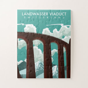Landwasser Viaduct Zwitserland T-Shirt Legpuzzel