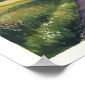 Landweg bij zonsondergang - Rustic Countryside Far Poster (Hoek)