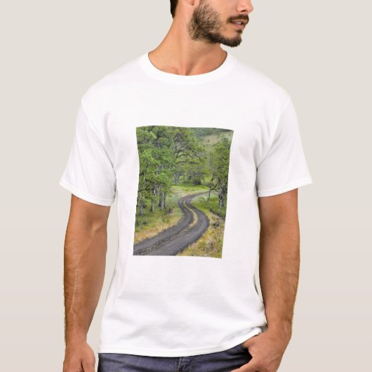 Landweg door bomen, Oregon T-shirt (Voorkant)