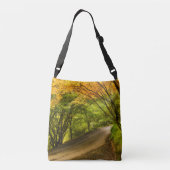 Landweg in de Herfst Crossbody Tas (Achterkant)
