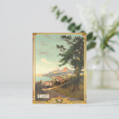 Landweg nabij Lac Leman, Suisse Briefkaart (Staand voorkant)