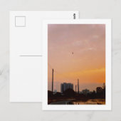 landweg zonsondergang Lente Briefkaart (Voorkant / Achterkant)