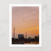 landweg zonsondergang Lente Briefkaart (Voorkant)