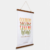 Landwegen brengen me naar huis, lief en modern hangend wandkleed (Gebogen)