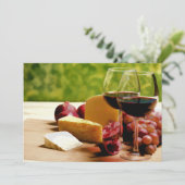 Landwijn, kaas en fruit kaart (Staand voorkant)