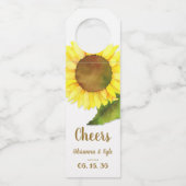 Landwijn Zonnebloem Wijn Flessenhanger (Voorkant)