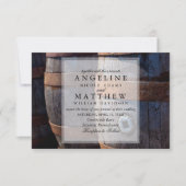 Landwijnbouw en bijtende zegelbruiloft kaart (Voorkant)