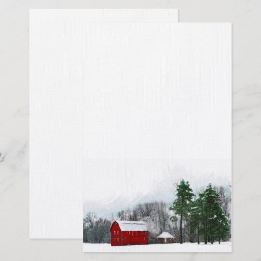 Landwinter,briefpapier Briefpapier (Voorkant / Achterkant)