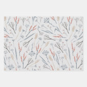 Landwinterscènes, Antiek huizen, botanische stoffe Inpakpapier Vel (Voorkant 2)