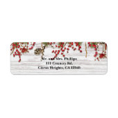 Landwintervakantiebessen en -bonnen etiket (Voorkant)