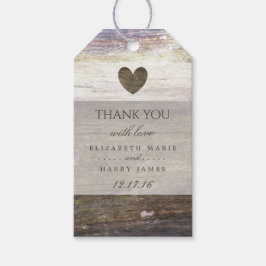 Landwoudheartbruiloft Cadeaulabel