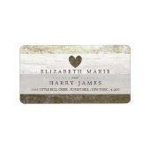 Landwoudheartbruiloft Etiket (Voorkant)