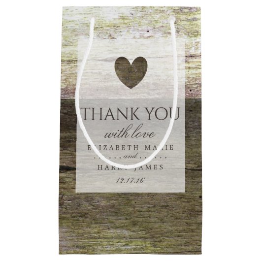 Landwoudheartbruiloft Klein Cadeauzakje (Voorkant)
