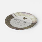 Landwoudheartbruiloft Papieren Bordje (Gekanteld)