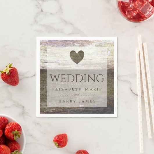 Landwoudheartbruiloft Servetten (Insitu)