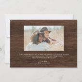 Landzijde bijtende bruiloft bespaart de datum-Kaar Bedankkaart (Achterkant)