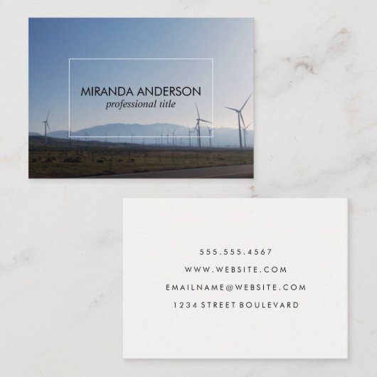 Landzijde windmolens visitekaartje (Voorkant / Achterkant)