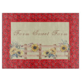 Landzonnebloemen op Bandana Print Custom Snijplank (Voorkant)