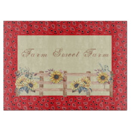 Landzonnebloemen op Bandana Print Custom Snijplank